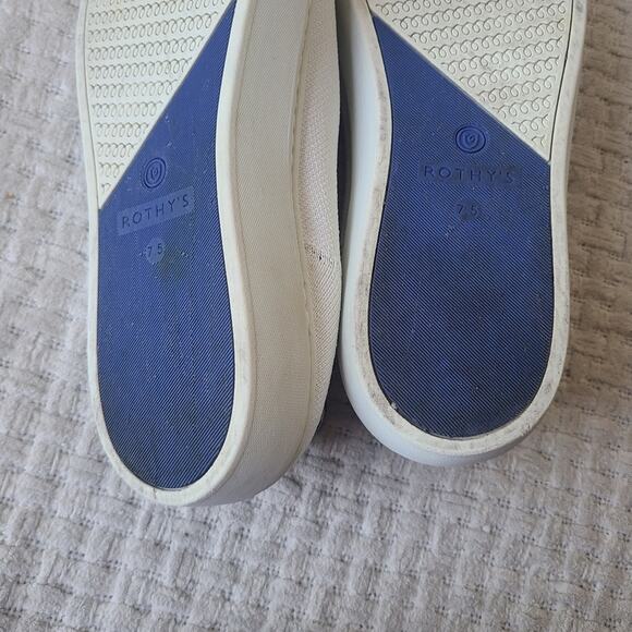 Rothy's The Original Slip On Sneakers Casual White Women's Size 7.5 - Picture 7 of 14